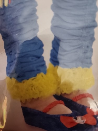 Disney Princess Snow White Leg Warmers Child Size 4-6 Blue & Yellow Dress Up - Picture 4 of 5