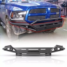 For 2013-2018 Dodge Ram 1500 Off-road Steel Front Bumper W2led Pod Lights