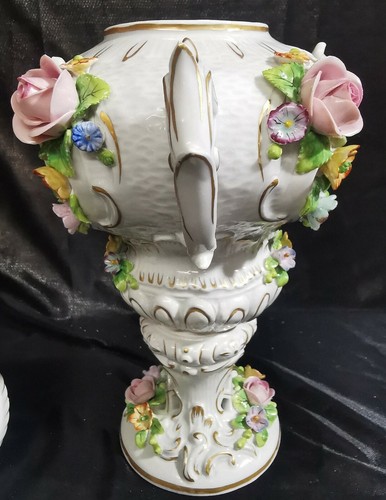Potpourri Vase Sitzendorf Porzellan 28,5cm 323 - Bild 10 von 11
