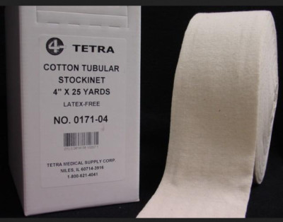 Tetra Medical Stockinet 0171-04, Cotton, Tubular, 4''x25 yards, Latex-Free