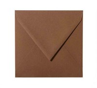 # 25 St BriefumschläGe Braun Quadratisch Selbstklebend 15,5 X 15,5 Cm