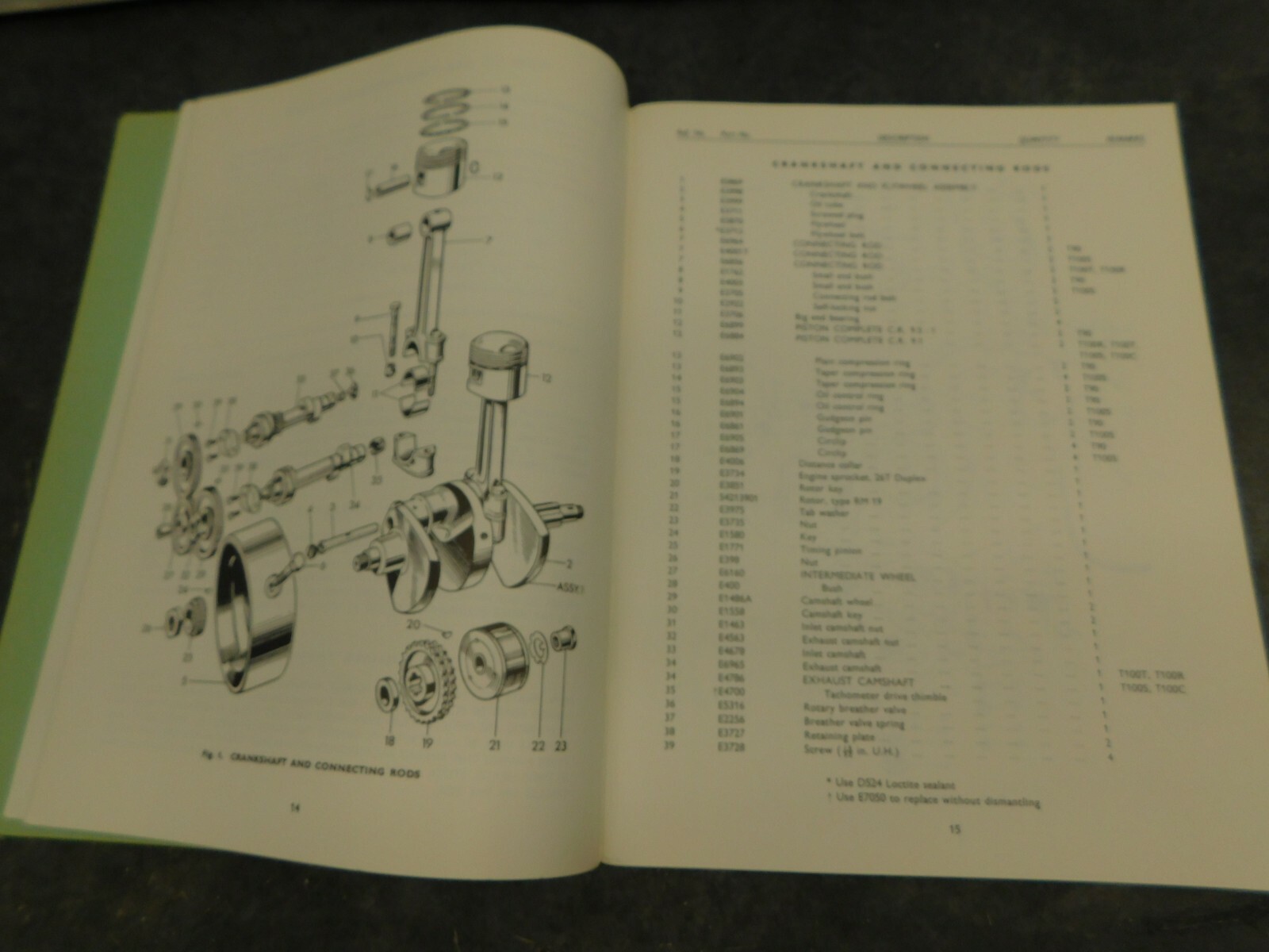 Triumph Replacement Parts Catalogue No. 9 Manual 1552 eBay