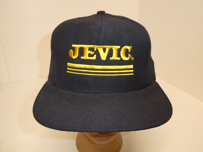 VTG Defunct JEVIC TRANSPORTATION Blue Trucker Adjustable Snapback Hat Cap USA