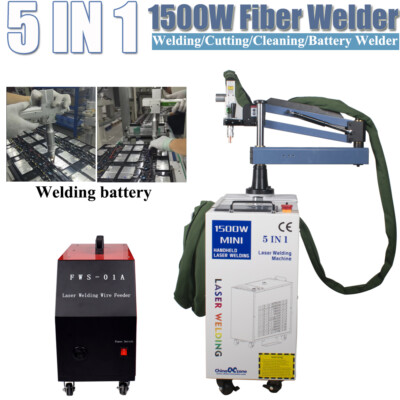1500W 5in1 Fiber Laser Welding Cutting Cleaning Machine Battery Welder Machine