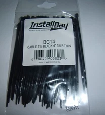 (100) 4" Nylon Cable Alarm GPS Radio Wire Zip Ties Pull Strap Car Audio Products