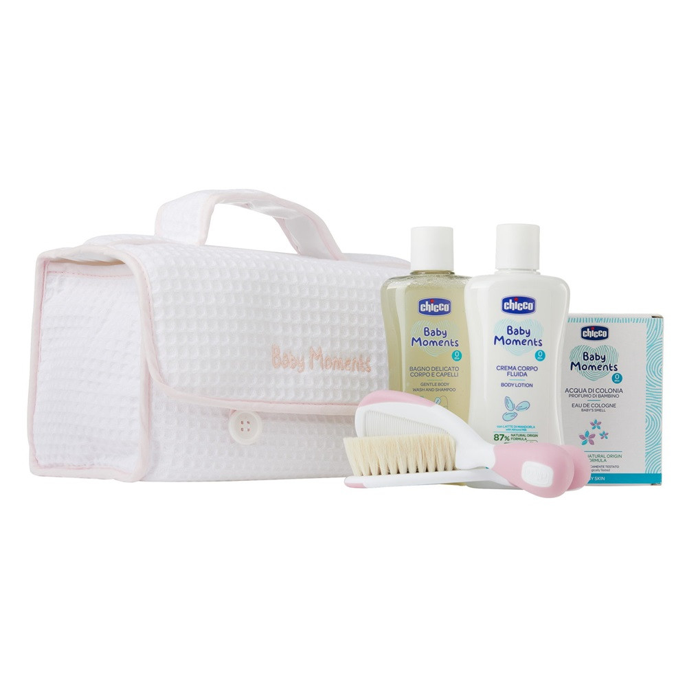 8058664138821 Chicco Baby Moments Розовый, 200 мл + бальзам для губ