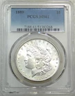1889 P Morgan Silver Dollar PCGS MS61 Bright Just Graded PQ New Holder #T256E