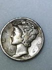 1938 Mercury Dime Circulated 90% Silver 10C Coin