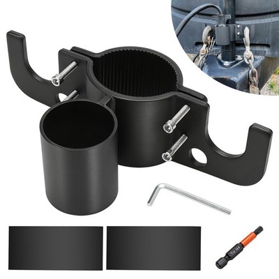 Universal Trailer Towing Chain Organizer w/ 7-Way Plug Holder For RV Camper Boat