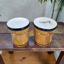 Vintage Wooden Bongo Drums Cozumel Mexico