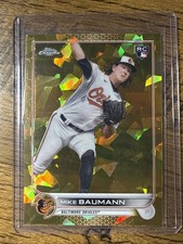 Mike Baumann 2022 Topps Chrome Sapphire Gold Refractor Rookie Card /50