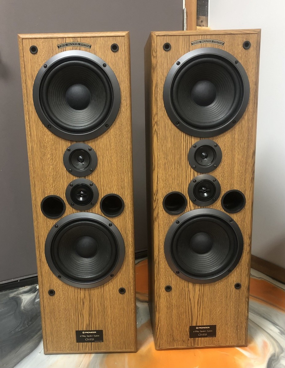 VTG Pioneer Vintage Speakers Model CS- J725 Twin Woofer System w