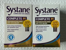 2 Systane Complete PF Lubricant Eye Drops 30x2=60 Vials Dry Eye Exp 01/2026