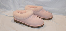 UGG Women's Tazzette Suede Shearling Slippers Soft Peach NEW US 8 EU 39