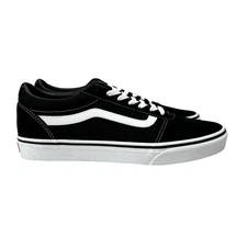 VANS Ward Suede Canvas Black White Shoes Men's Sizes 8 - 13