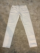 Ella Moss Women's Straight Leg Ankle Mid-Rise Jeans, White, Size 9