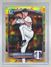 Josh Owens 2025 Bowman Chrome Draft Sapphire #BDC-119 Gold Refractor 1st RC /50