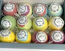 ZenBombs Scented Assorted Fragrance Bath Bombs Spa Luxury Gift Set 12 Bath Bombs