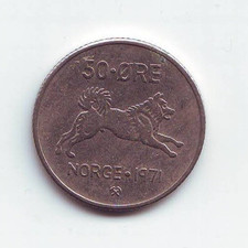 NORWAY - 50 Øre - Olav V 1971 - Copper-nickel • 4.80 g • ⌀ 22 mm