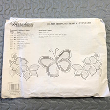 Herrschners 'Spring Butterfly' Stamped Cross Stitch Pillowcases Kit 11-1105