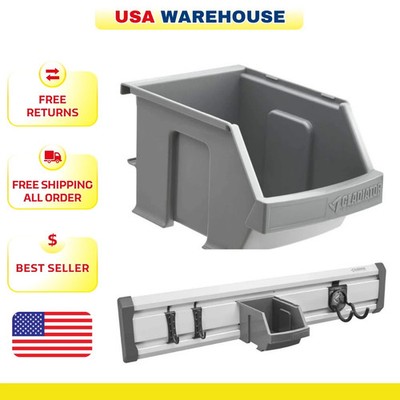Gladiator Garage Storage Bin 3-Pack, GearTrack Organizers Hook Container Cabinet