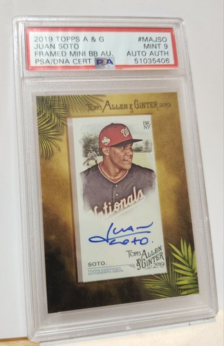 2019 Topps Allen And Ginter Juan Soto Auto Psa 9 - Bild 1 von 2