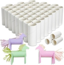 48 Cardboard Craft Toilet Paper Tube Rolls, 9.9 cm Length, Spring Easter Crafts