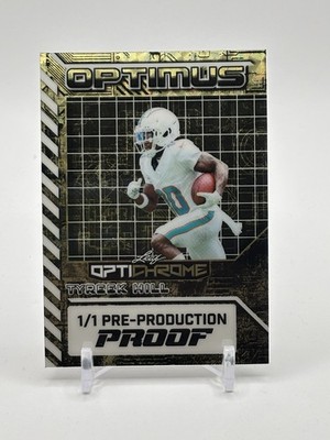 Tyreek Hill 2025 Leaf Optichrome Optimus Gold Vinyl 1/1 Pre-Production Proof