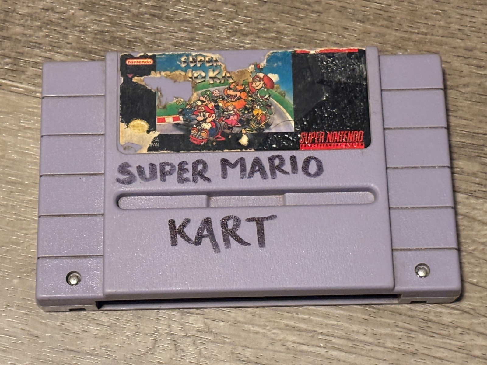 Super Mario Kart Super Nintendo Snes Cleaned & Tested Authentic