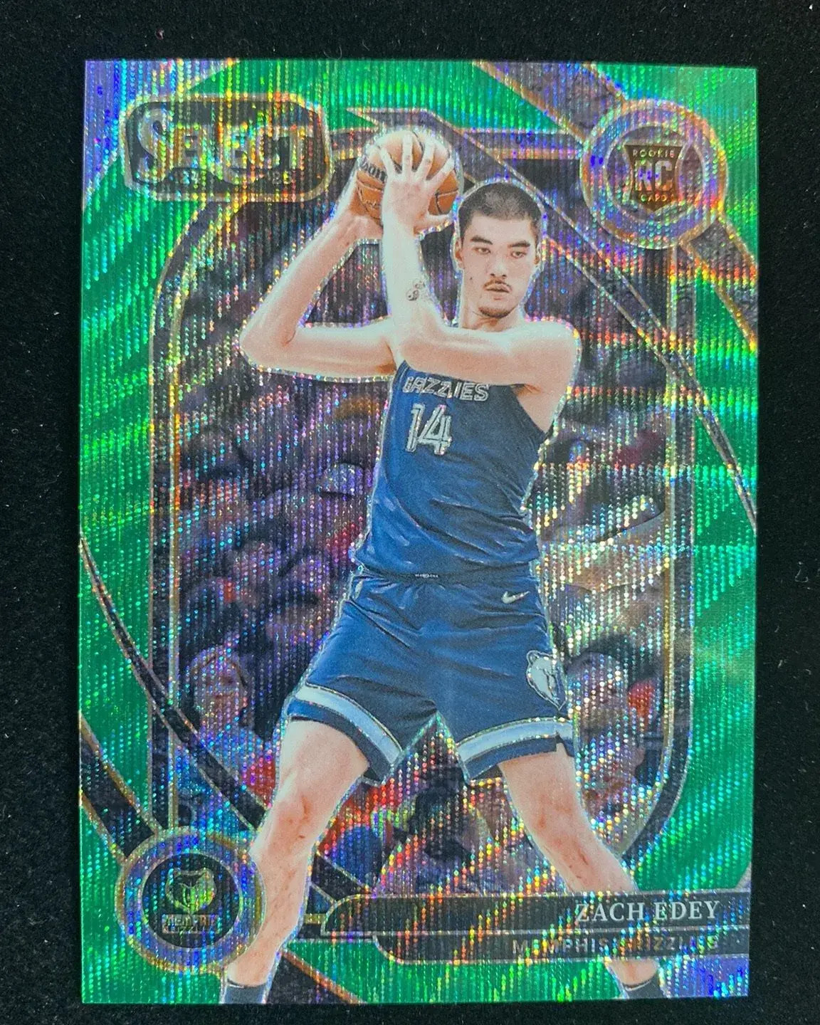 2024-25 Panini Select Courtside Green Wave #280 Zach Edey RC Rookie 38/50 XJ39