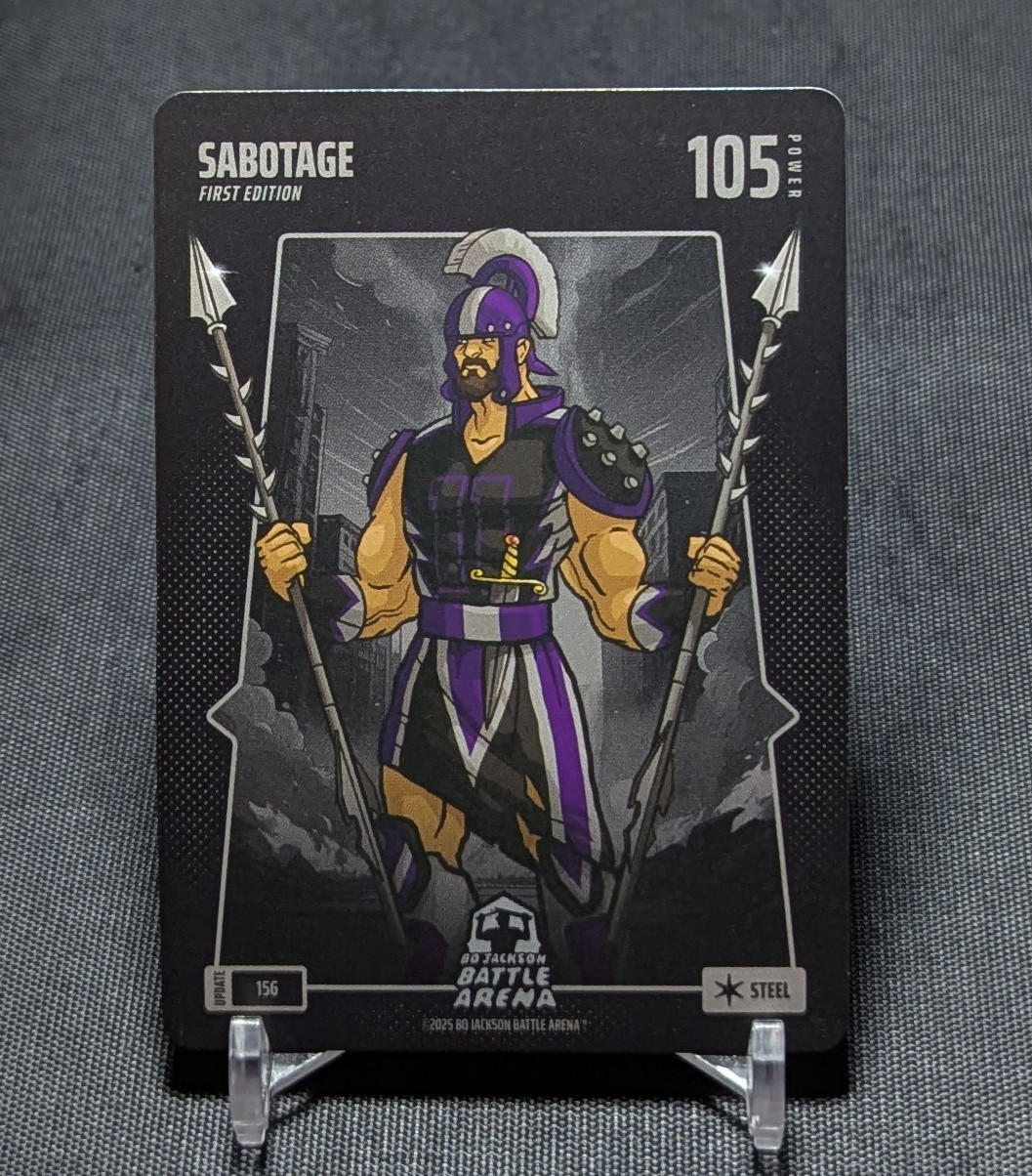 Domantas Sabonis SABATOGE Steel 2025 Bo Jackson Battle Arena TCG Card #156 Kings