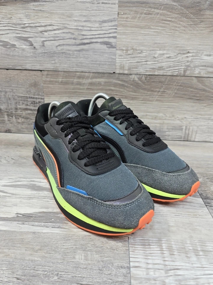 PUMA City Rider Ls Lace Up  Mens Size 7.5 Grey Sneakers Casual Shoes 385662-01 - Image 3 of 4