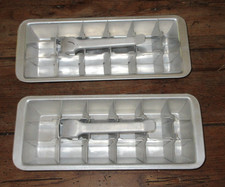 2 Vintage Aluminum 18 Cube Lever Handle Inser...