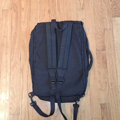LL Bean Messenger Bag Backpack Vintage L.L. Travel Black Laptop School Pack - Picture 3 of 13
