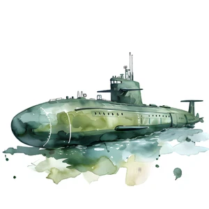Submarine Sub Self Adhesive Vinyl Waterproof Sticker