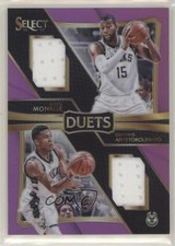 2016 Select Duets Purple Prizm 74/99 Giannis Antetokounmpo Greg Monroe #18 05bt