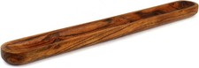 Unique Rustic Acacia Wood Serving Tray - Canoe Shape Ideal for Food Presentation