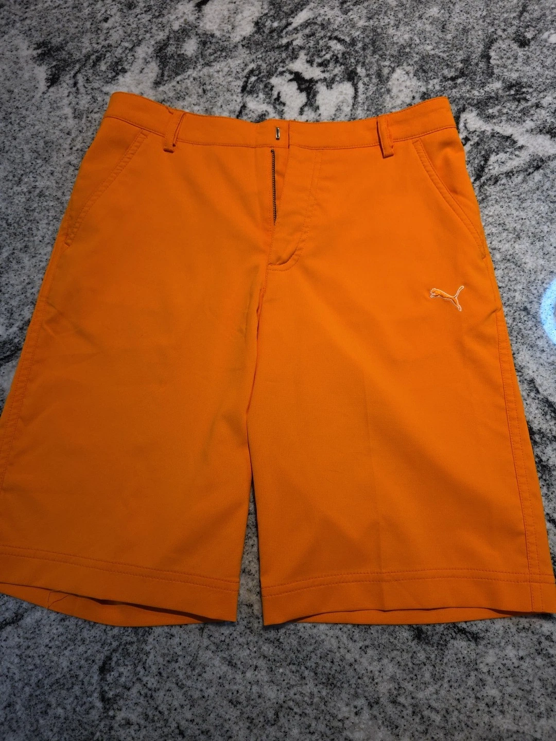 Pantaloncini da golf Puma Sport Lifestyle Dry Cell nuovi senza etichette taglia bambini grandi logo arancione F60