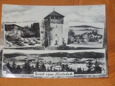 AK - greeting from Bieleboh - view over Beiersdorf - mountain restaurant - Upper Lusatia