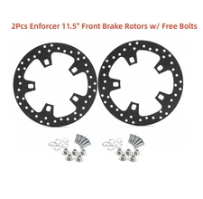 Black Enforcer 11.5" Front Brake Rotors Bolts for Harley Touirng FLHR FLRT 00-07