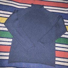 J Crew 1988 Classic Roll Neck Fisherman s Sweater Size LT