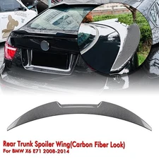 Carbon Fiber Look Rear Trunk Spoiler Lip Wing Fit For BMW X Series X6 E71 08-14