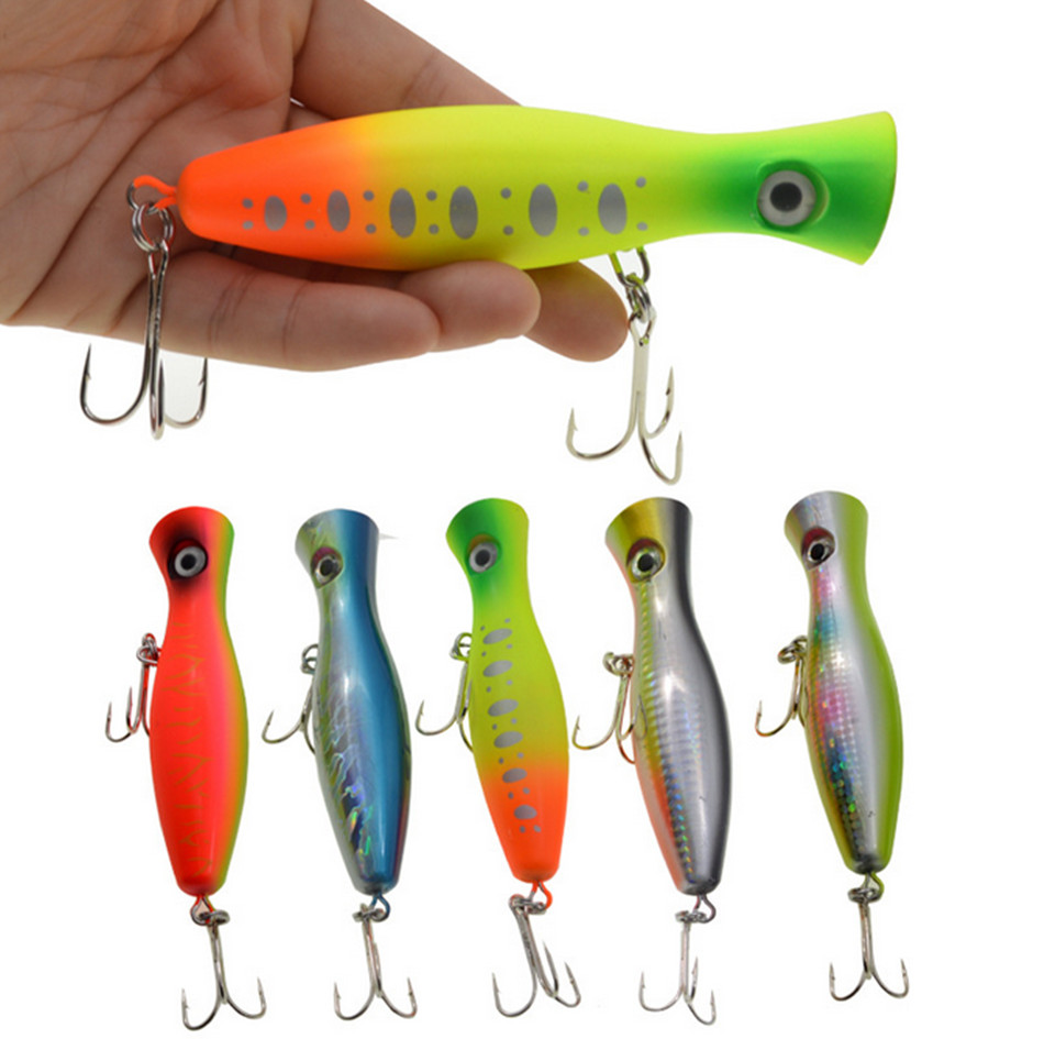 5pcs Big Top Water Poppers Artificial Lure For Saltwater Fishing 12cm 42g - Image 22