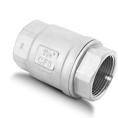 1-1/4'' NPT Stainless Steel Spring Check Valve WOG1000 In-Line DN32