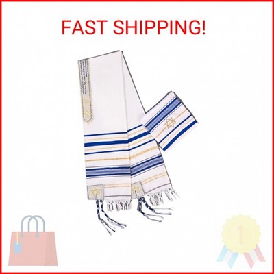 Rooherd 1pcs blue men's prayer shawl Christian prayer scarf jewish tzitzit talli