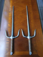 Set of 2 Vintage Tokidu 21.5" Overall Length Sai Martial Arts Weapons