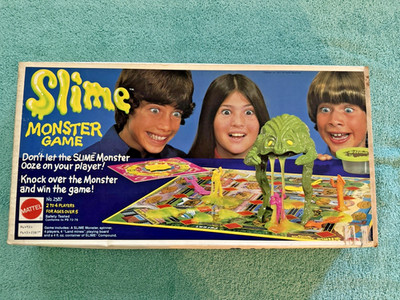 Vintage Slime Monster Board Game.  Mattel 1977 - 2387.  Near Complete. RARE.