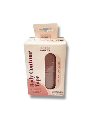 Sheer Simplicity Body Contour Tape for LIGHT Skin Tones 2  X  16.4 Ft Shaping