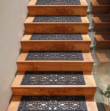 IRONGATE Stair Treads - 6 Pack Staircase Step Treads - Rubber Indoor Outdoor Non
