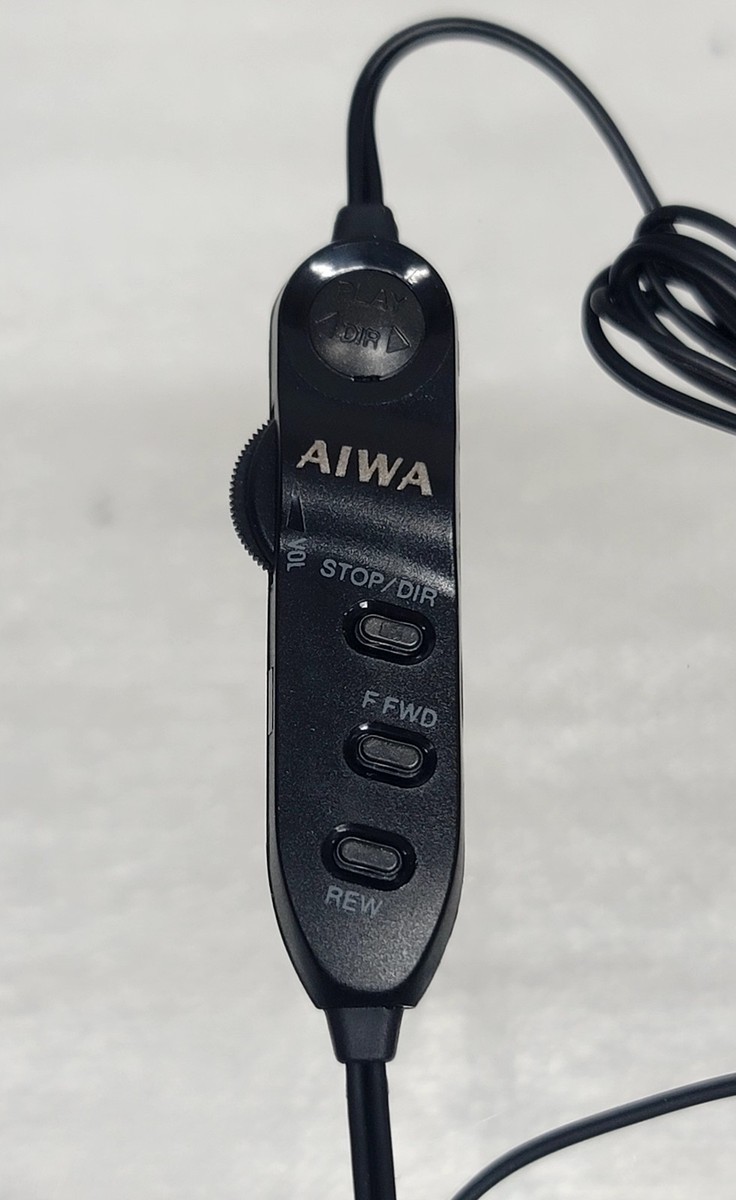Rare vintage AIWA HP-V14 stereo in-ear headphones with remote